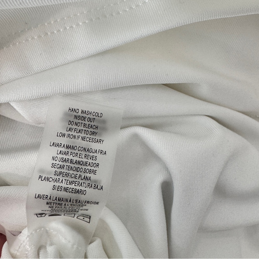 Karl Lagerfeld Paris White Square Neck Tee with Black Trim – Size M - NWT - Picture 6 of 6